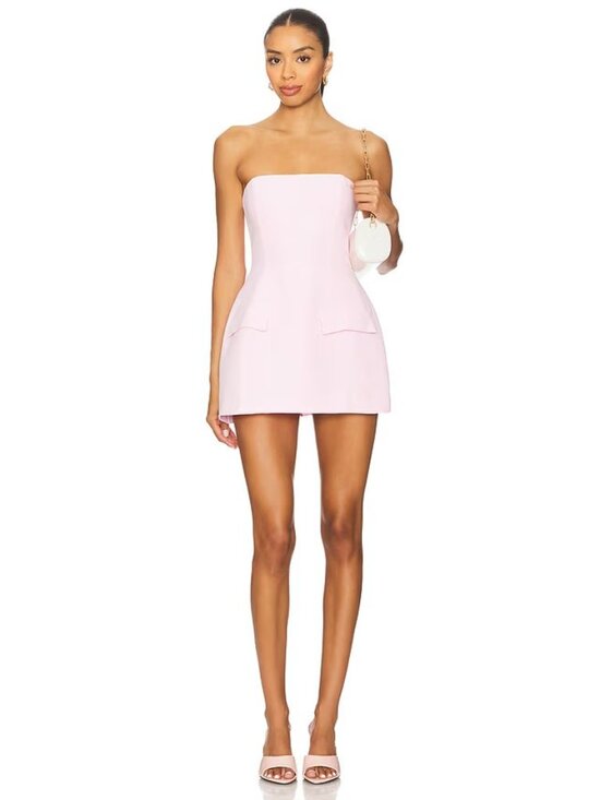 Amanda Uprichard Pants - Amanda Uprichard x REVOLVE Strapless Bethany Romper in Lotus Pink